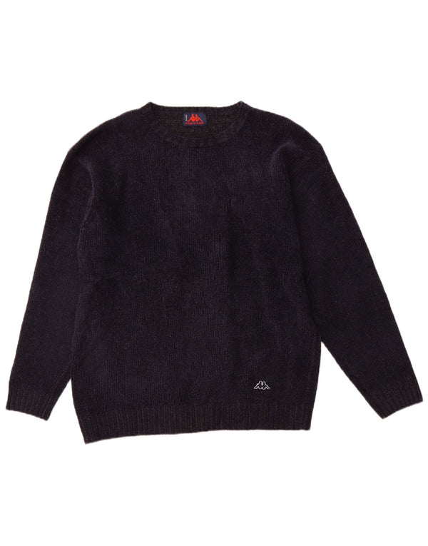 Мужской свитер KAPPA с круглым вырезом, большой, темно-синий, акрил