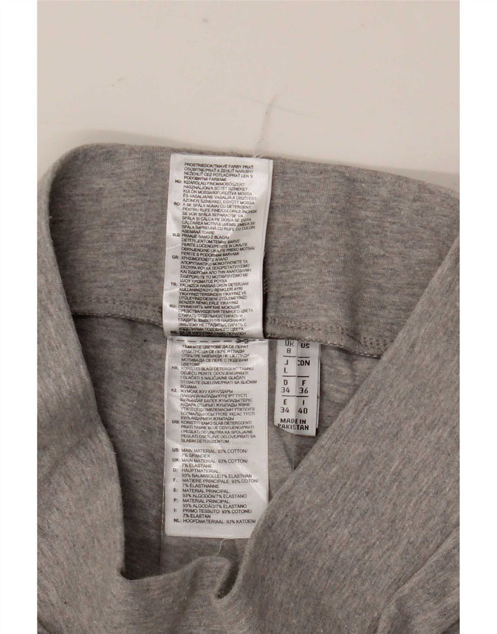 Женские леггинсы Adidas UK 8, маленькие серые, хлопковые