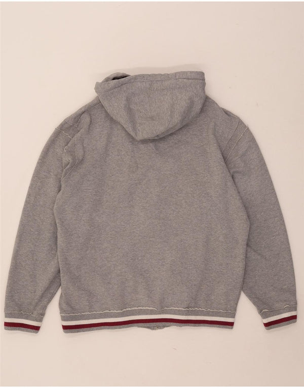 Kappa Mens Zip Hoodie Sweater 2XL Grey Flecked Cotton