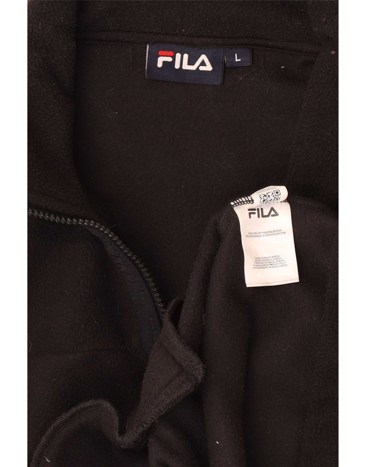 Мужская флисовая куртка Fila UK 40, большая черная, полиэстер