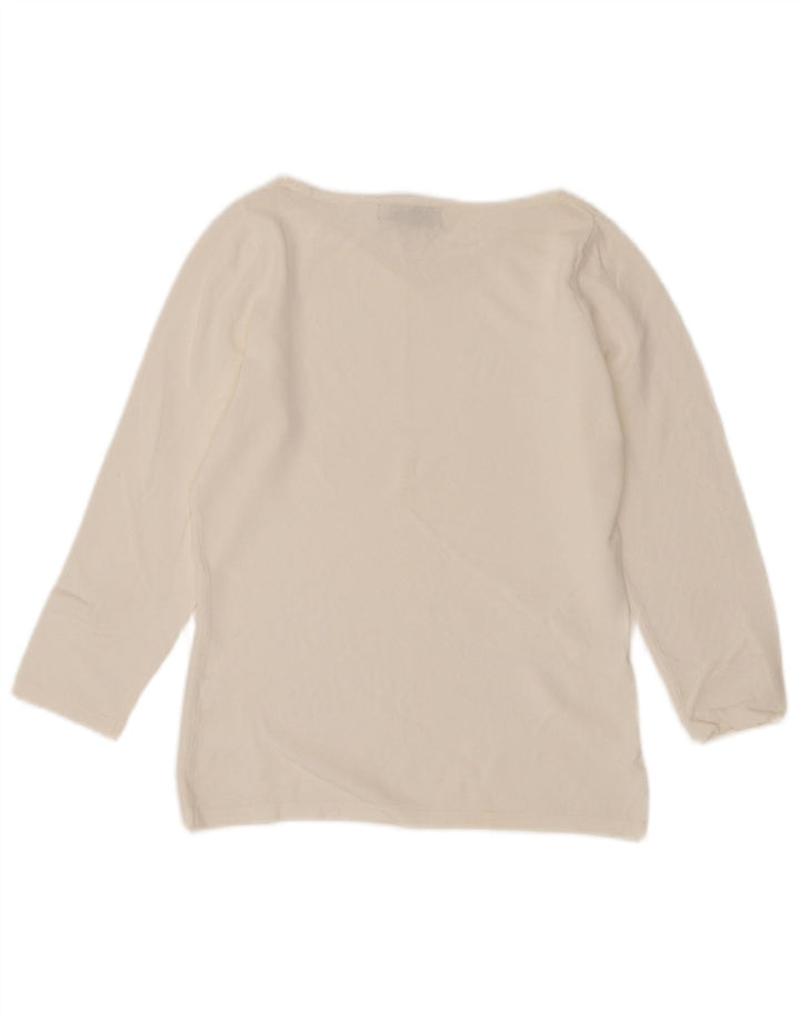 Женский топ Zara с рукавом 3/4 UK 12, средний белый вискоза