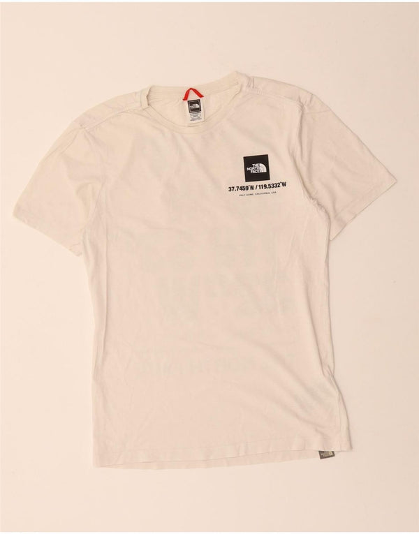 Мужская футболка с рисунком The North Face, топ XS, белый хлопок