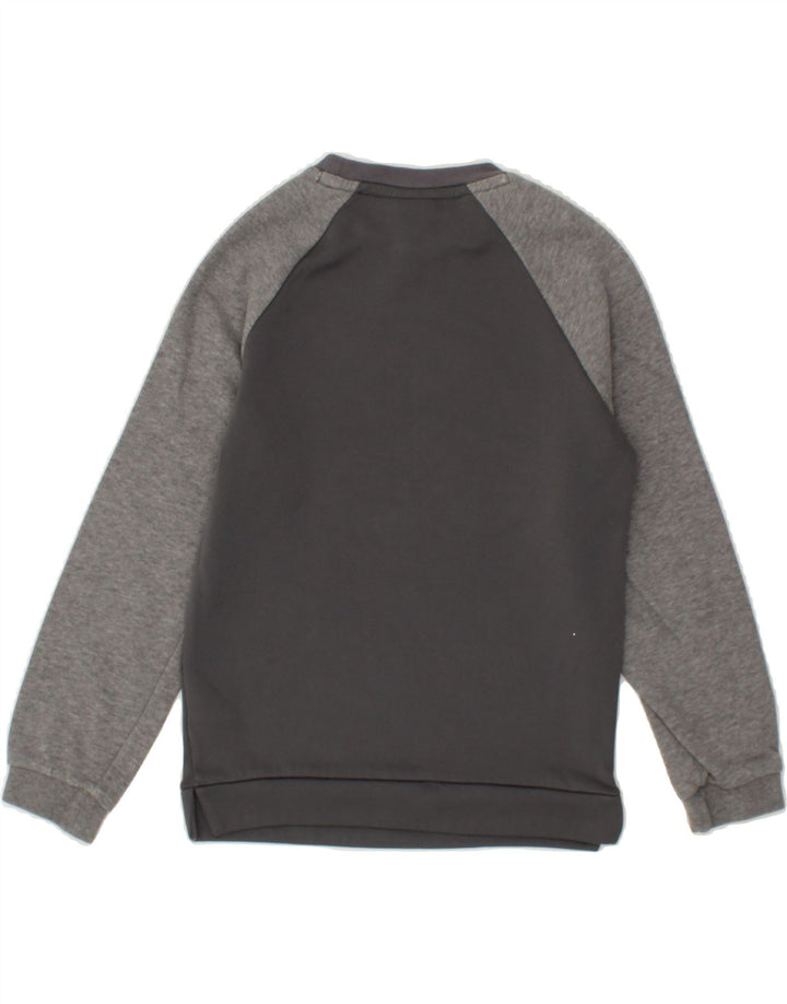 NIKE Girls Graphic Sweatshirt Jumper 10-11 Years Medium  Grey Colourblock Vintage Nike and Second-Hand Nike from Messina Hembry 