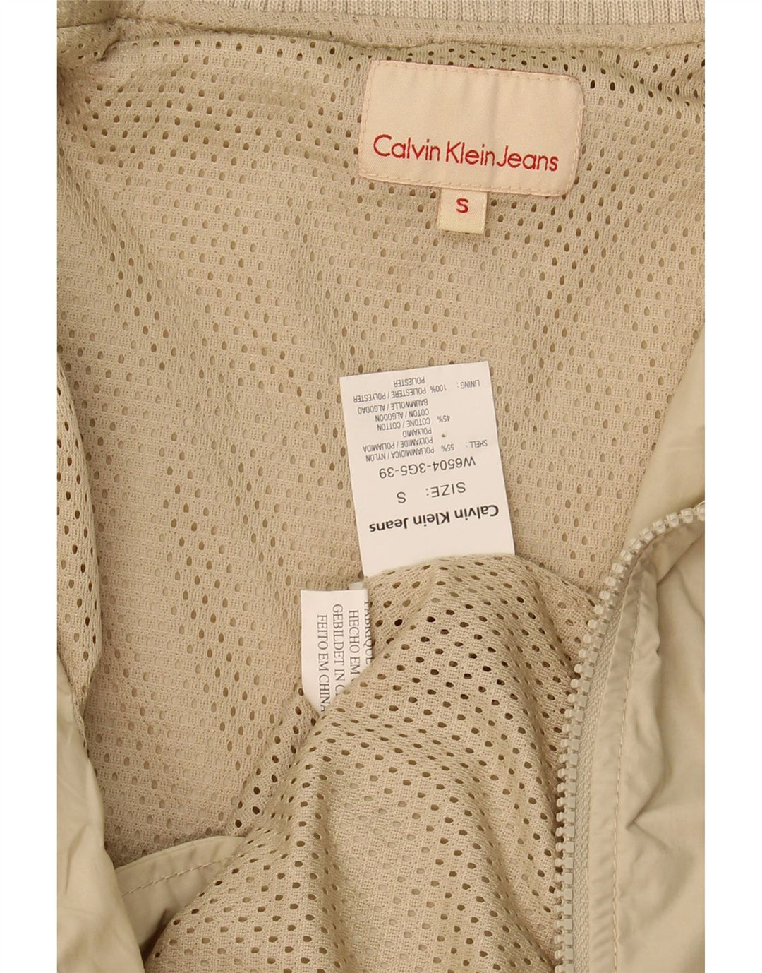 CALVIN KLEIN JEANS Womens Utility Gilet UK 10 Small Beige Polyamide