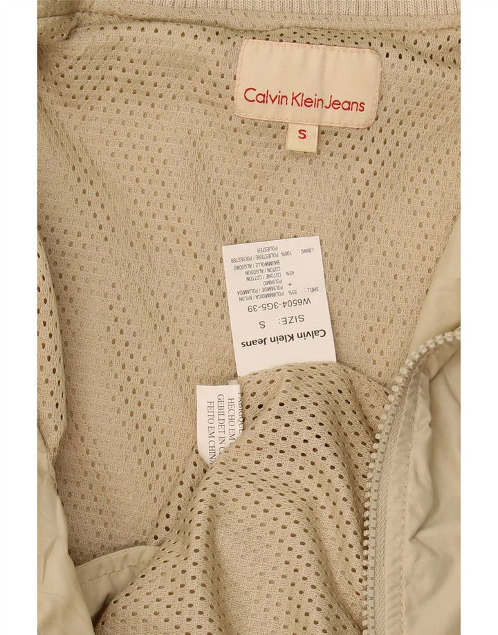 CALVIN KLEIN JEANS Womens Utility Gilet UK 10 Small Beige Polyamide