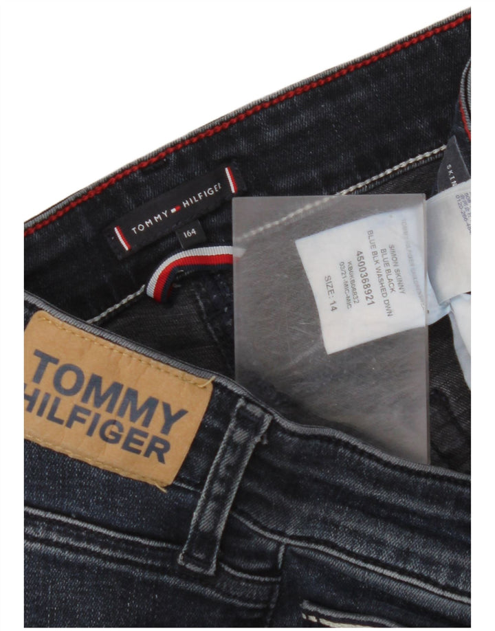 TOMMY HILFIGER Джинсы скинни для мальчиков 13-14 лет W28 L29 Темно-синие, хлопок
