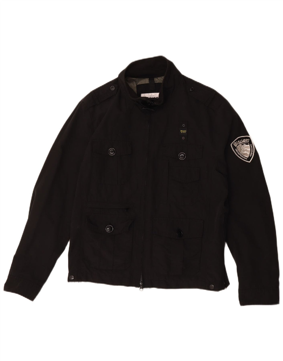 Мужская куртка в стиле милитари Blauer UK 42 XL, черный хлопок