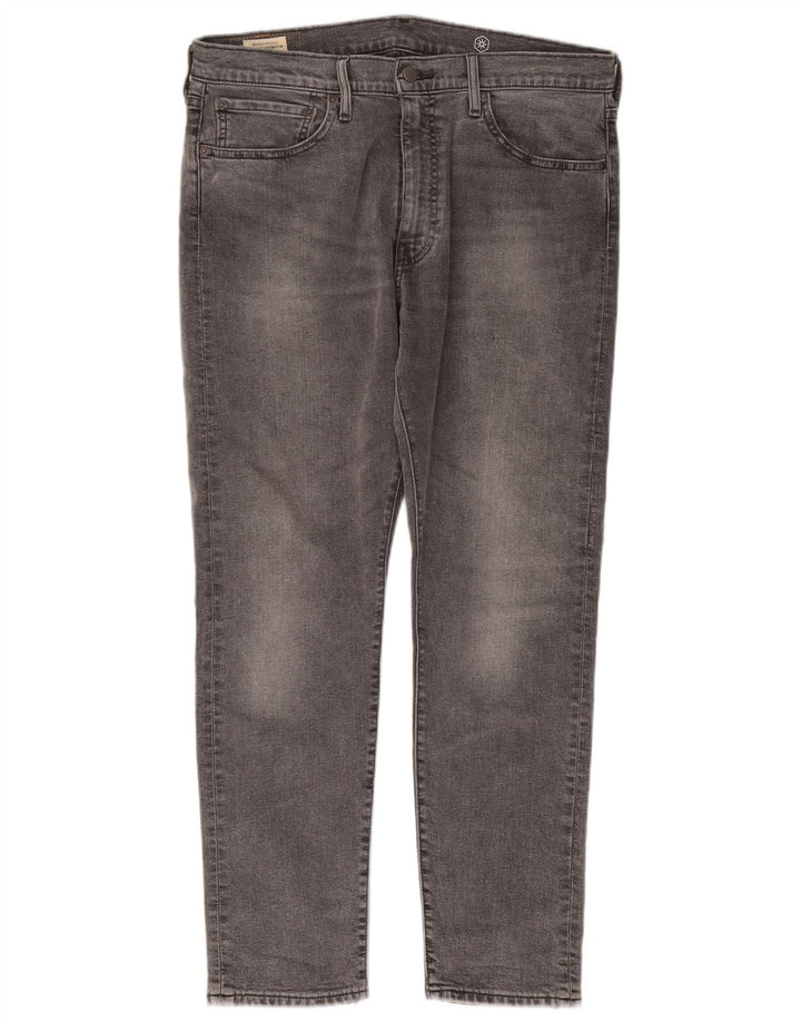 Мужские узкие зауженные джинсы Levi's W36 L30, серый хлопок