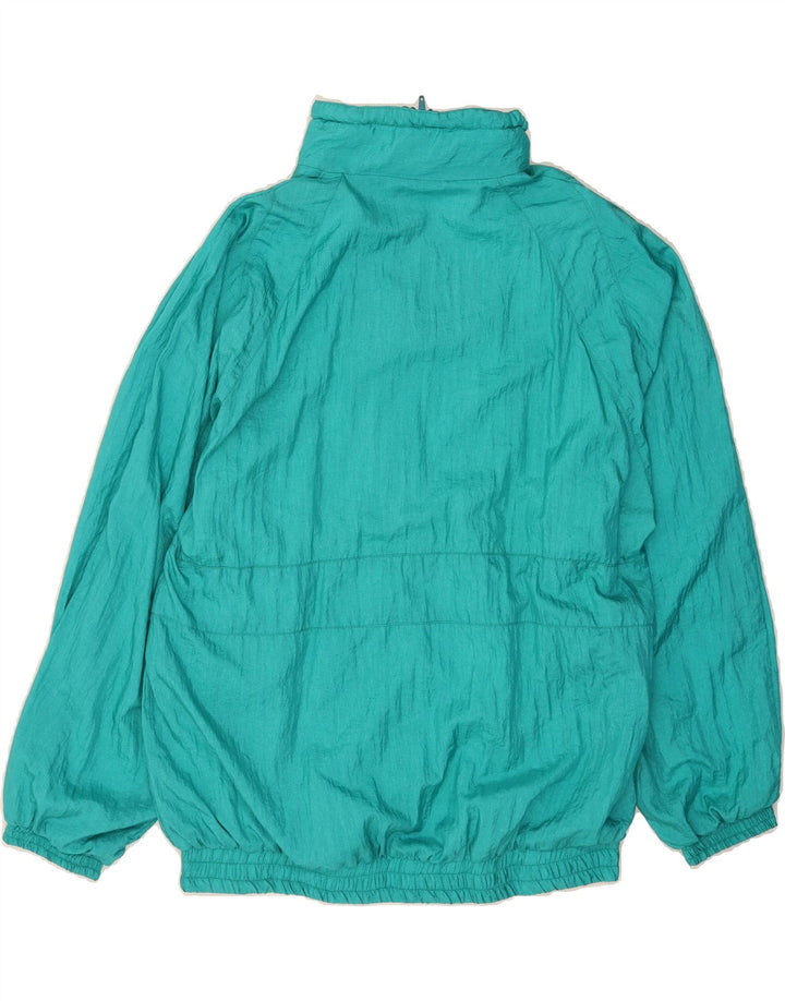 VINTAGE Womens Windbreaker Jacket UK 16 Large Turquoise Polyamide Vintage Vintage and Second-Hand Vintage from Messina Hembry 