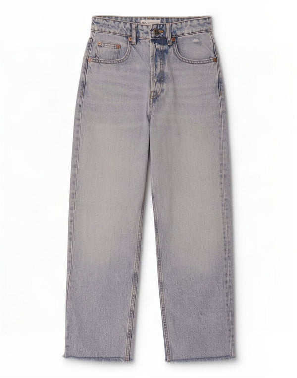 Женские джинсы свободного кроя с высокой талией Zara EU 34 2XS W24 L26 синие
