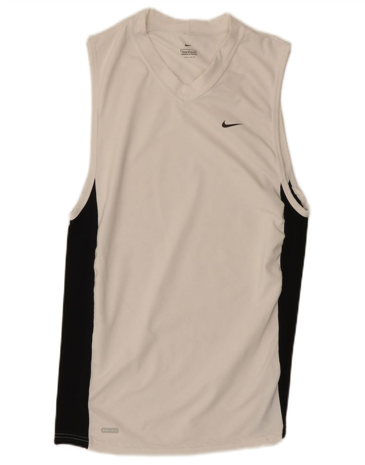 Мужской жилет Nike Dri Fit, большой белый полиэстер с цветными блоками