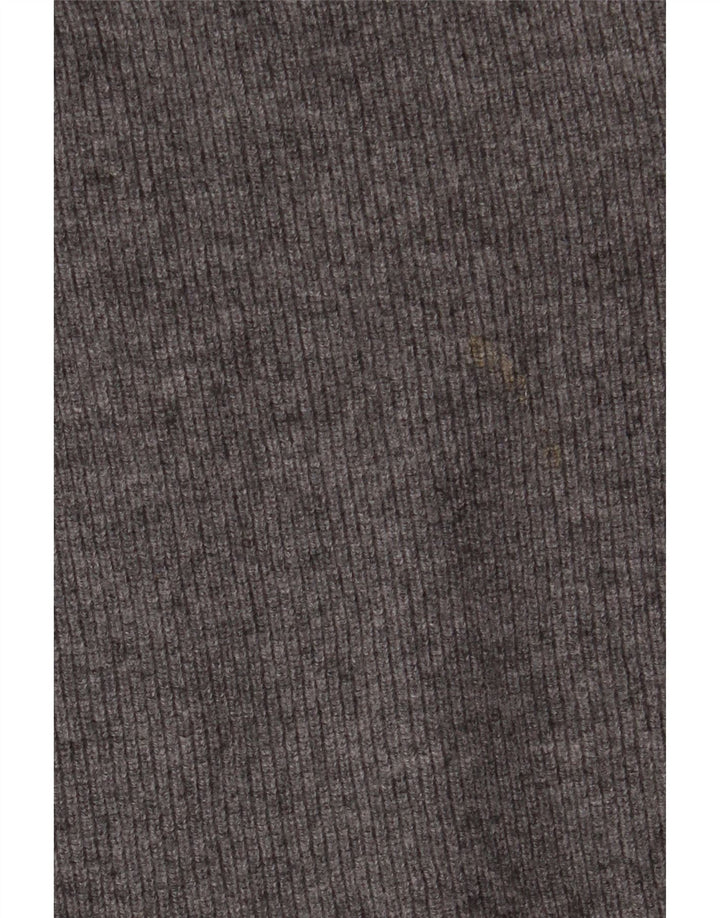 Мужской джемпер с воротником поло Massimo Dutti, средний серый шерстяной свитер