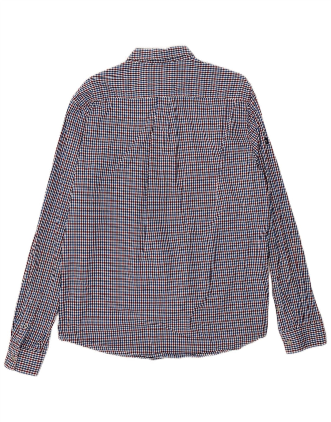 Мужская рубашка обычного кроя Superdry XL, синяя, хлопок в мелкую клетку