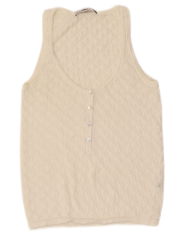 Женский жилет Zara Top UK 8, маленький, бежевый