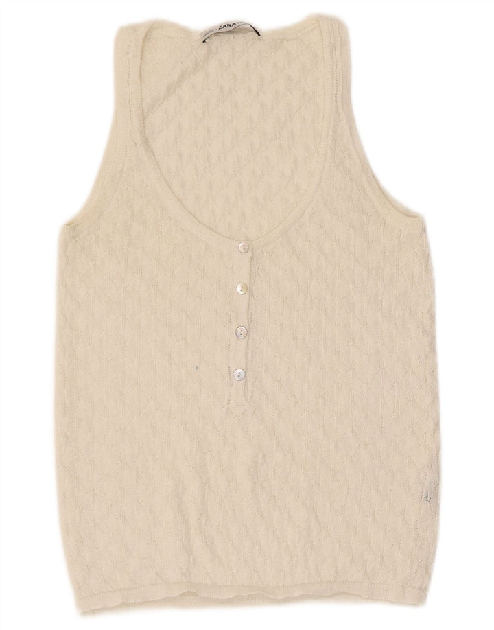 Женский жилет Zara Top UK 8, маленький, бежевый