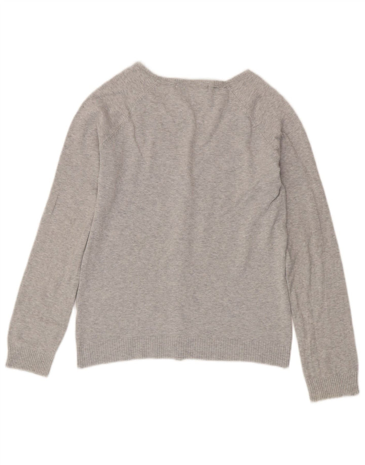 Женский кардиган Zara UK 14, большой серый в крапинку