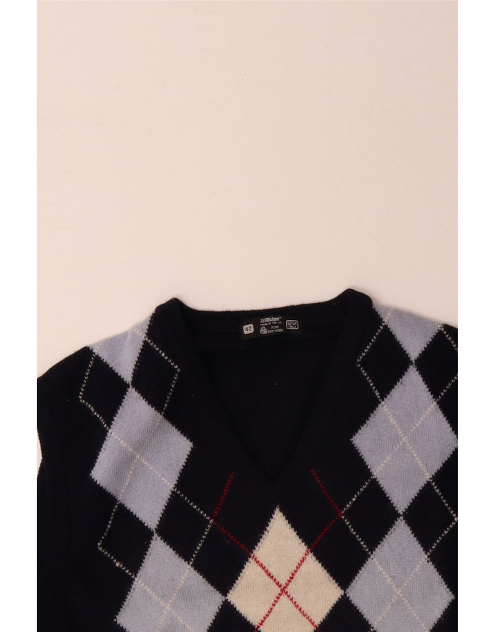 Мужская майка ST MICHAEL Vest IT 52/54 Большой Темно-Синий Argyle/Diamond