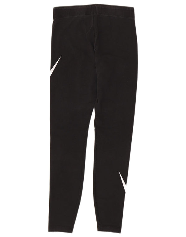 Женские леггинсы с рисунком NIKE UK 8, маленькие черные хлопковые