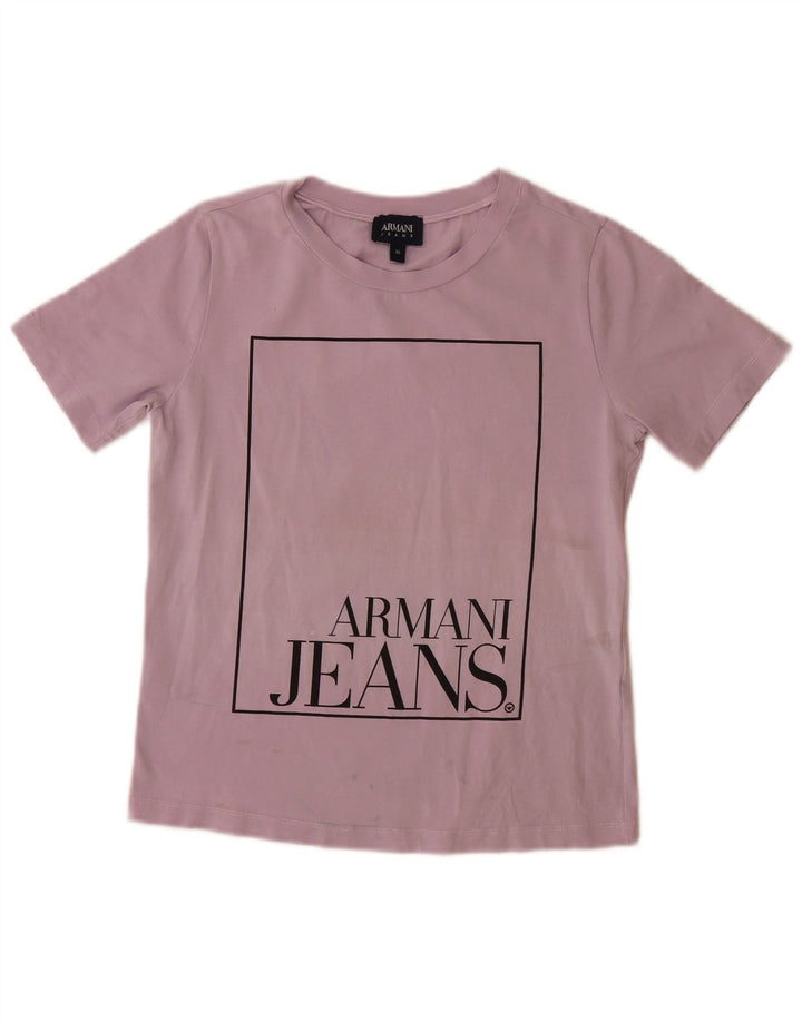 ARMANI JEANS Женская футболка с рисунком Top EU 36 Small Purple