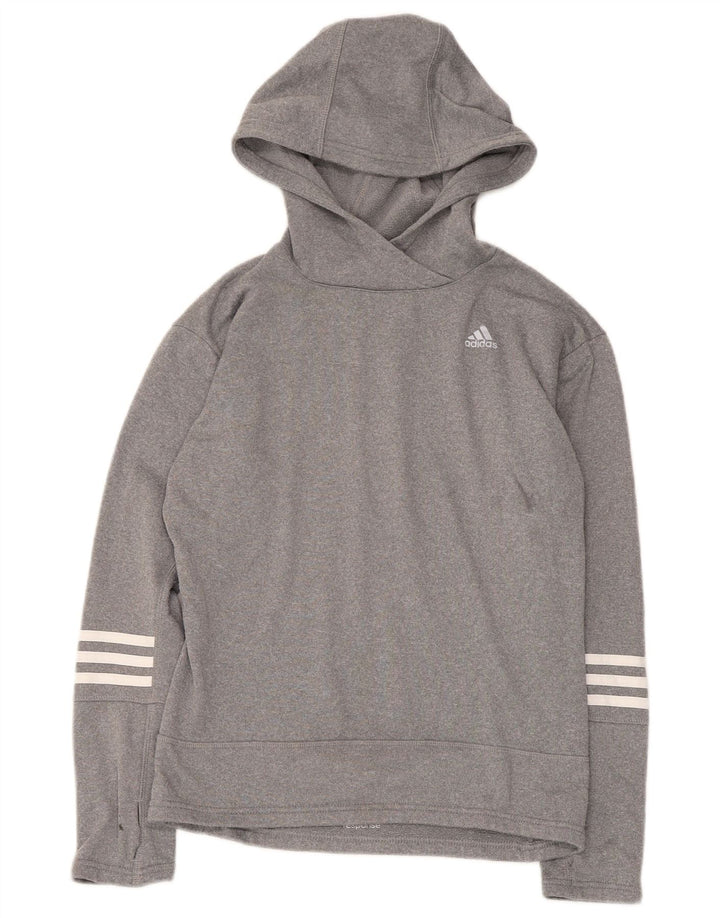 Женский джемпер с капюшоном Adidas Oversized UK 4/6 XS, серый полиэстер