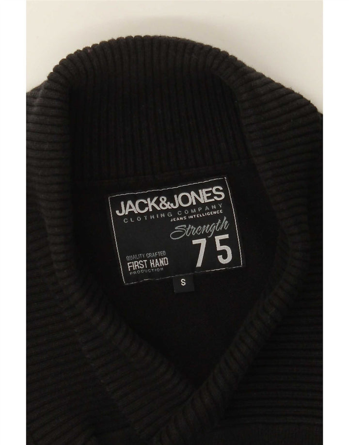 Мужской джемпер с отложным воротником Jack & Jones, маленький черный