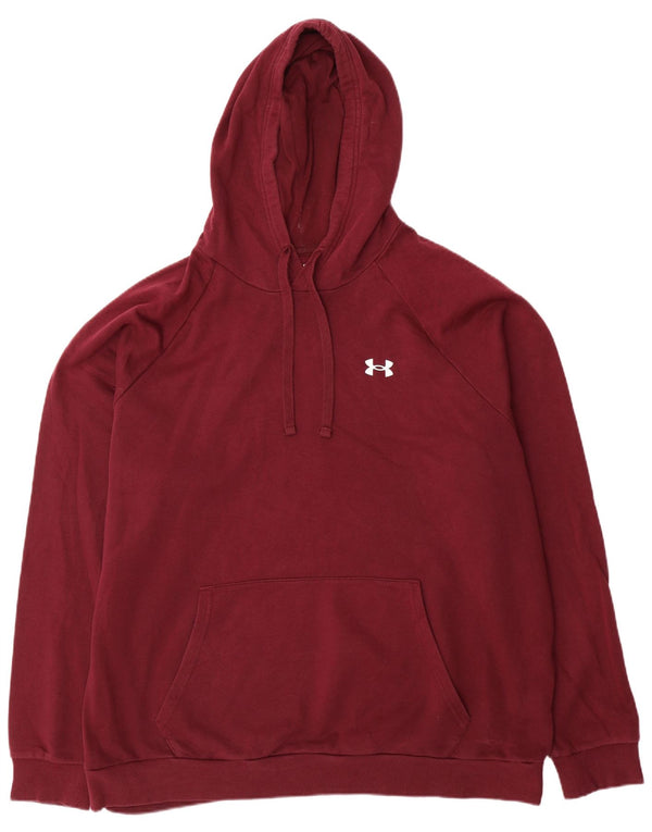Мужской джемпер с капюшоном Under Armour 2XL Темно-бордовый хлопок