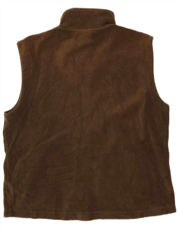 Мужской флисовый жилет повседневного кроя LE FROG UK 42 XL, полиэстер цвета хаки