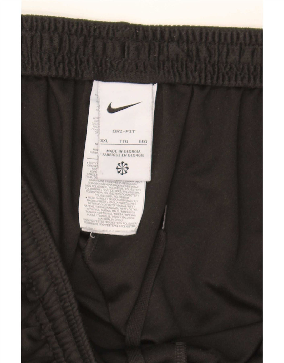 Мужские спортивные брюки Nike Dri Fit 2XL, черные, полиэстер с цветными блоками