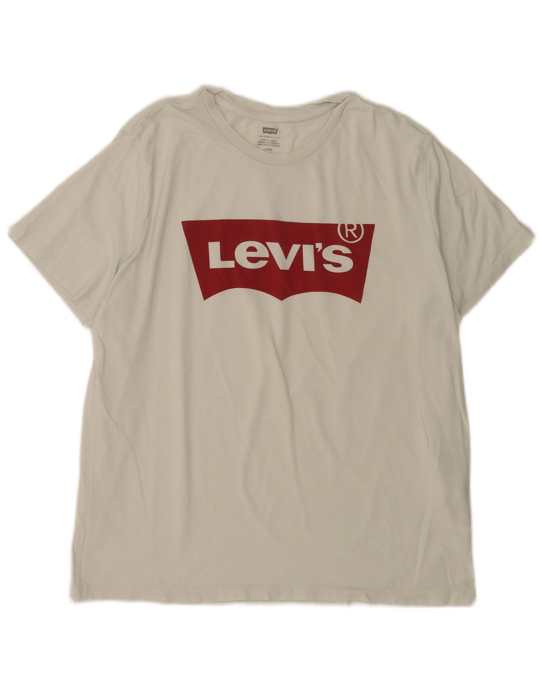 Мужская футболка с рисунком Levi's, большой белый хлопок