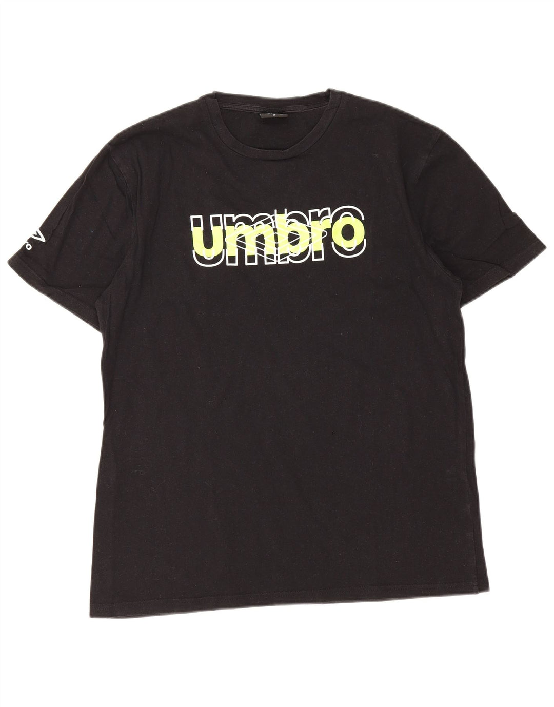 Мужская футболка с графическим рисунком Umbro, средний черный хлопковый топ