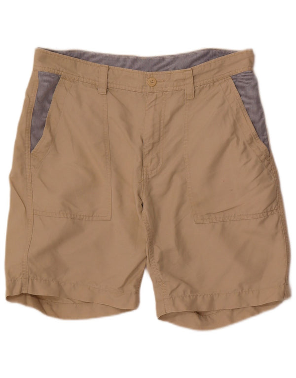 Мужские шорты-карго Gant W33, льняные, средние, бежевые, с цветными блоками