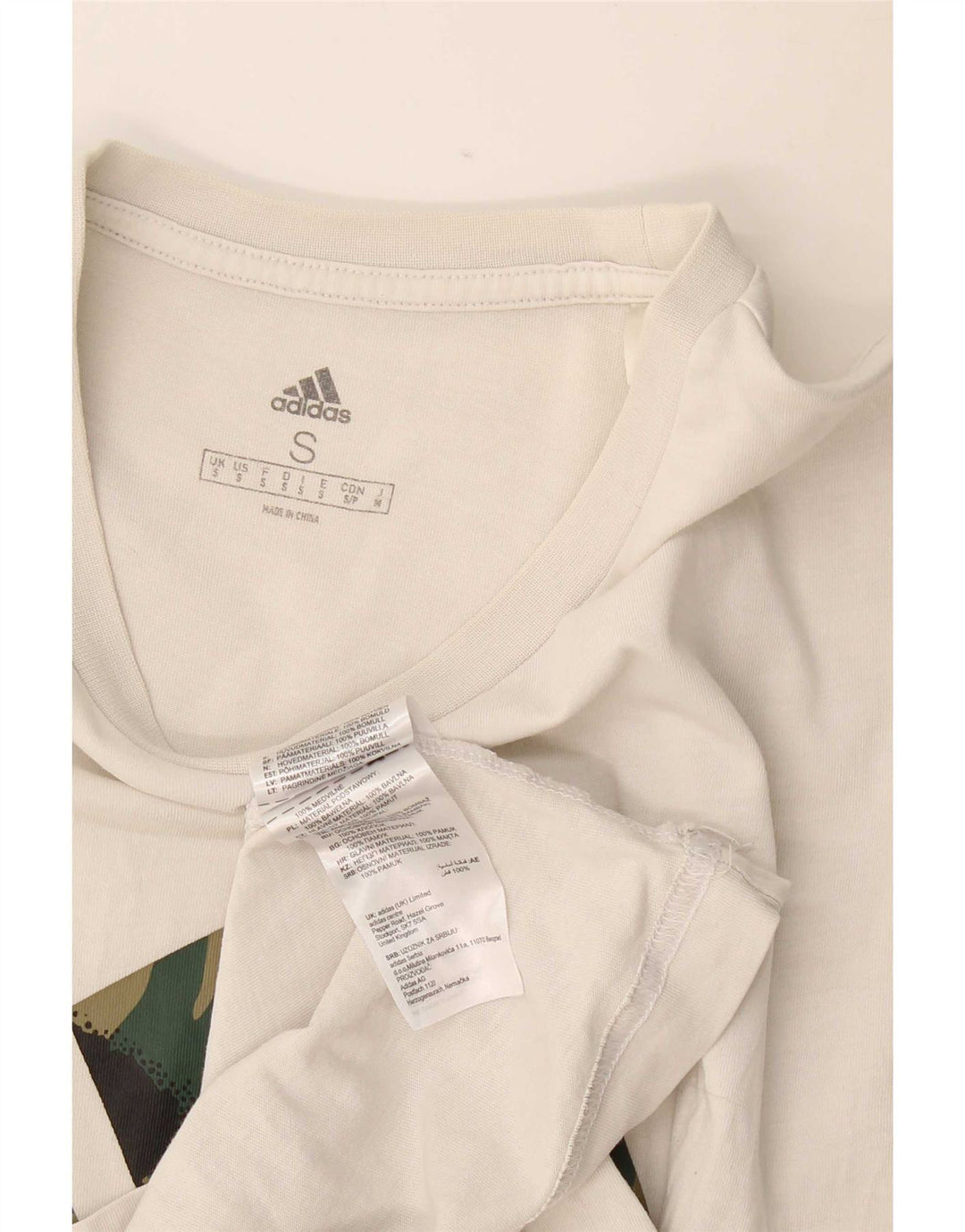 Мужская футболка Adidas с рисунком, маленький белый хлопок