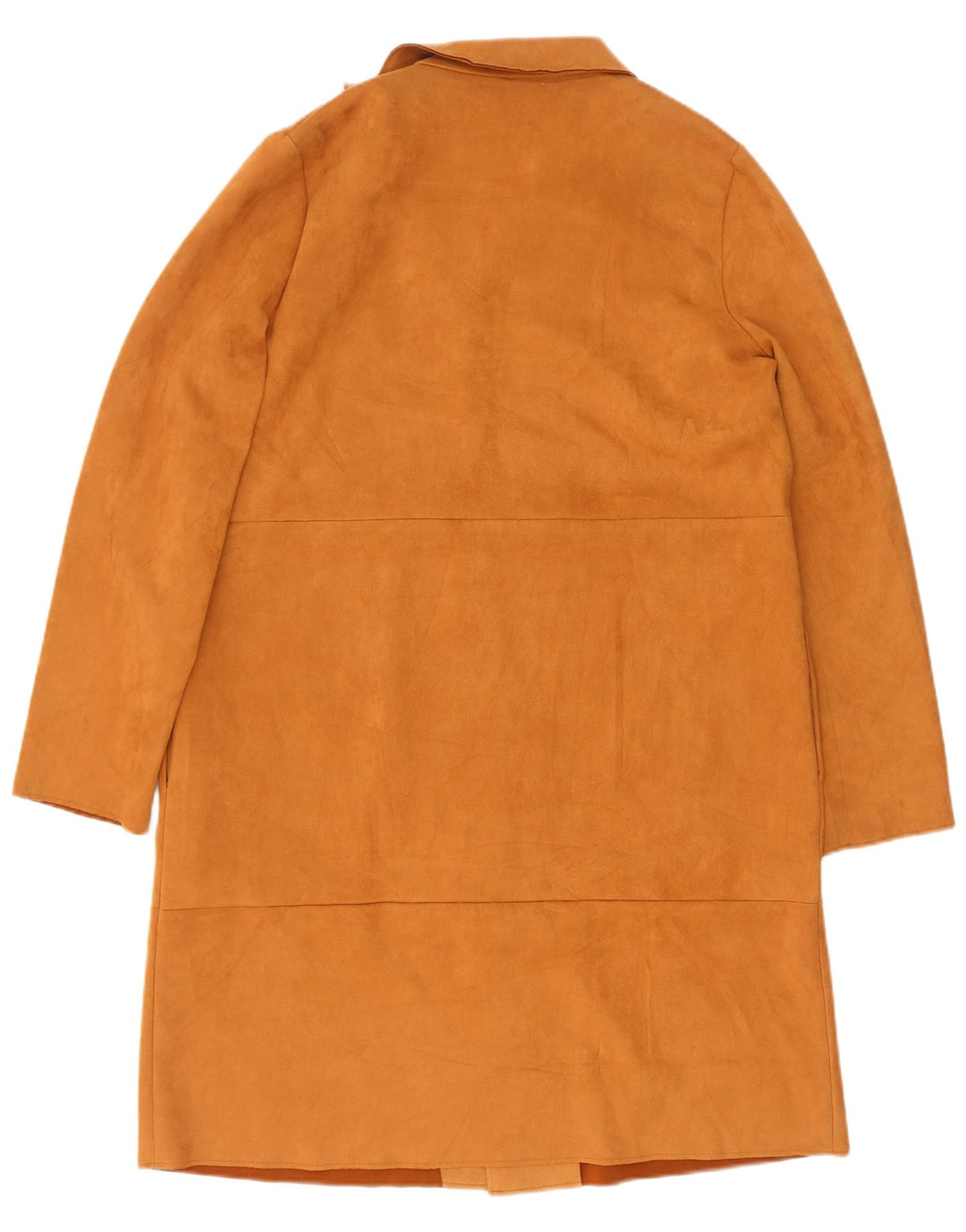Женское открытое замшевое пальто Zara UK 18 XL, коричневое
