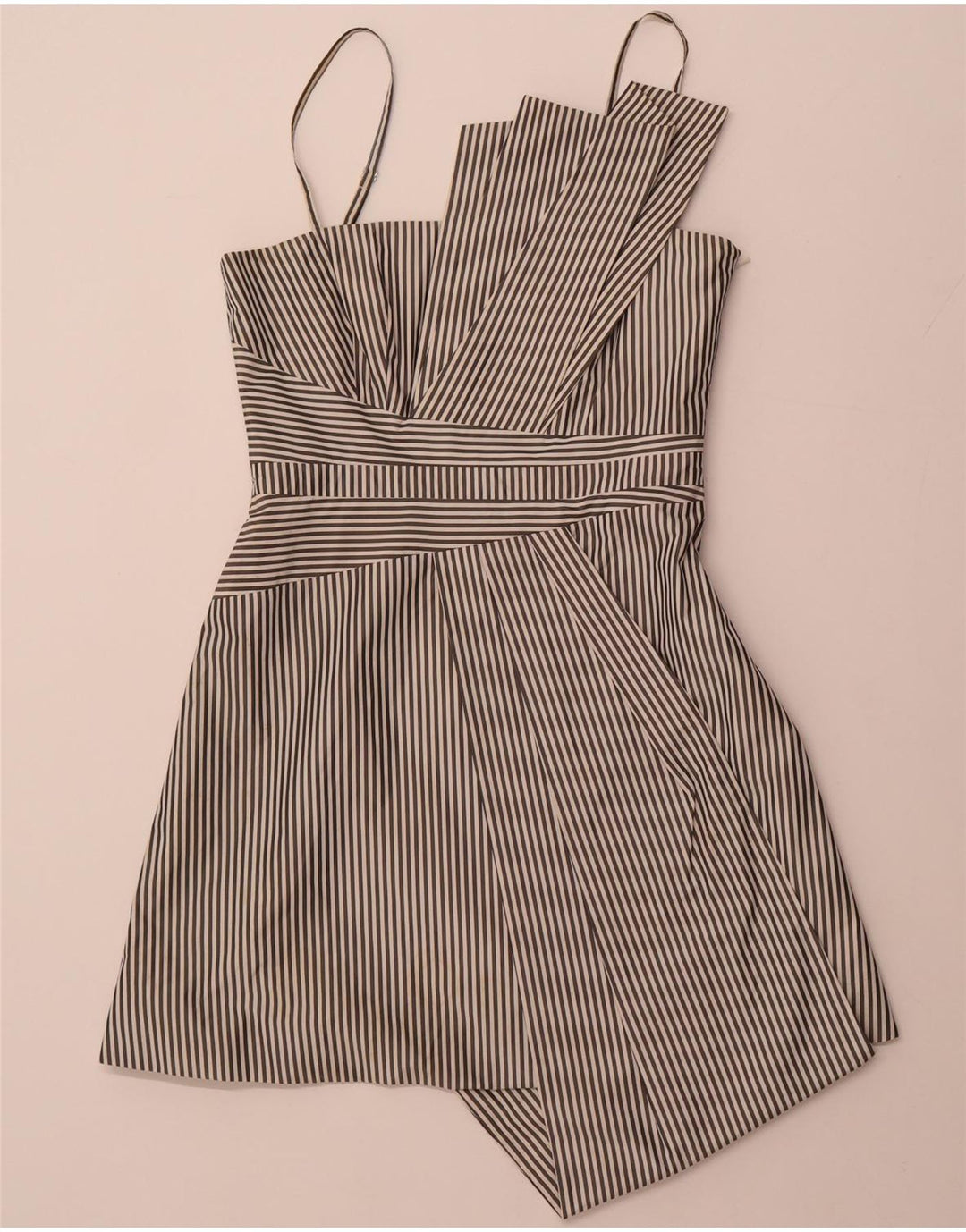 Женское асимметричное платье А-силуэта KAREN MILLEN UK 12, средний черный в полоску