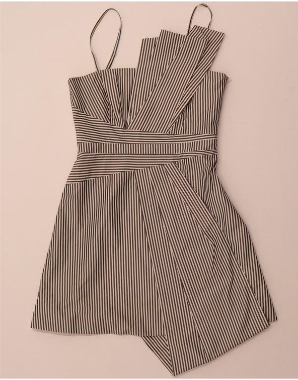 Женское асимметричное платье А-силуэта KAREN MILLEN UK 12, средний черный в полоску