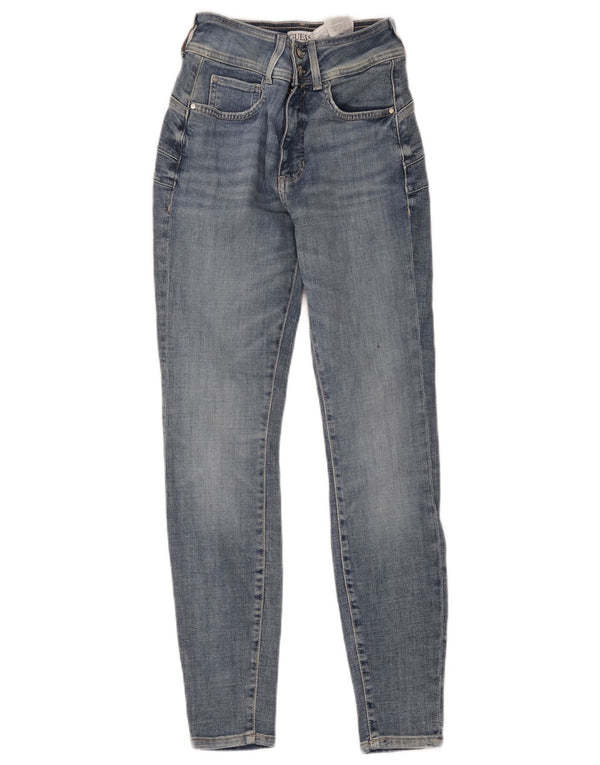 Женские джинсы скинни Guess с высокой посадкой W26 L28, синие, хлопок