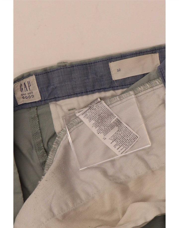 Мужские шорты чинос Gap W32, хлопок среднего зеленого цвета