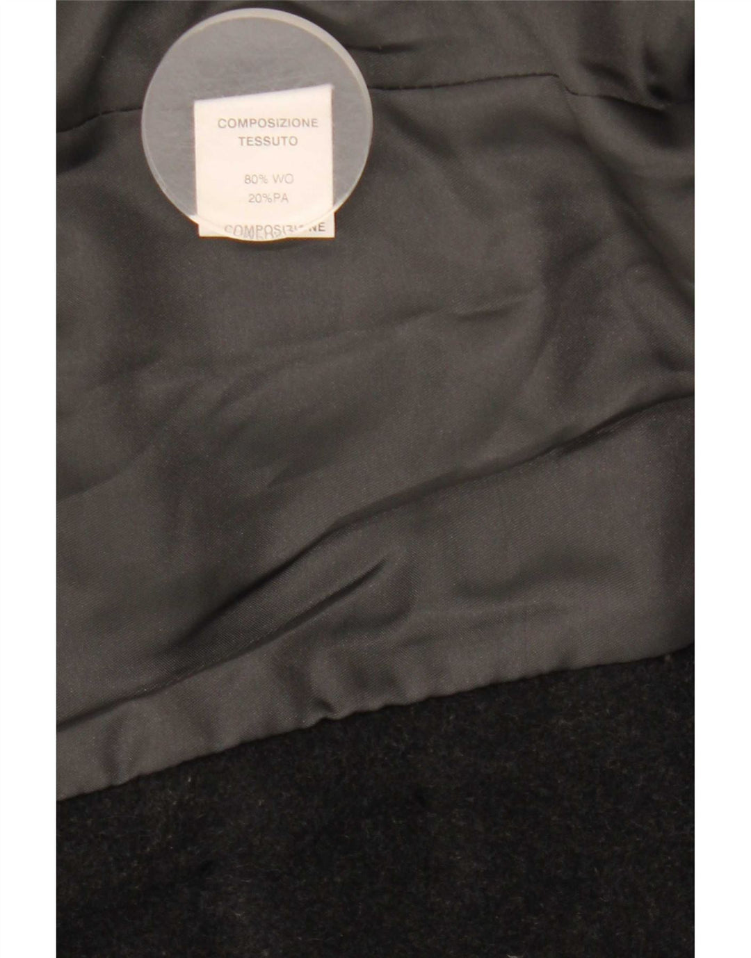 Винтажное женское двубортное пальто IT 42 Medium Grey Wool