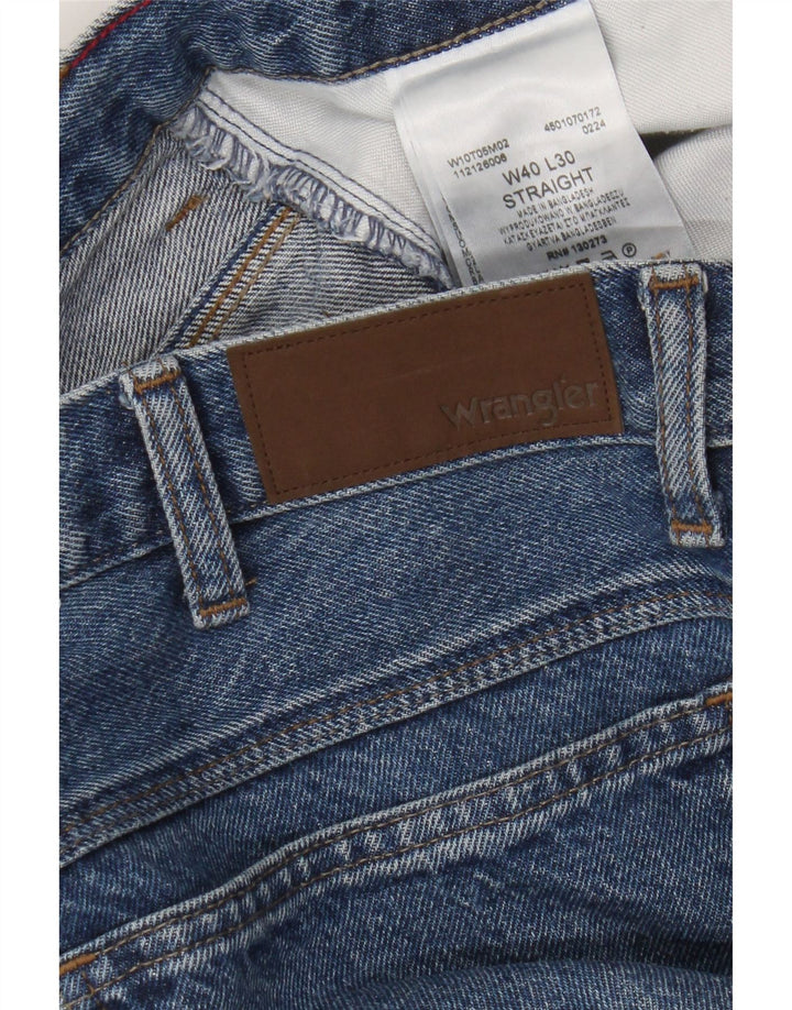 Мужские прямые джинсы Wrangler W40 L30 синие, хлопок