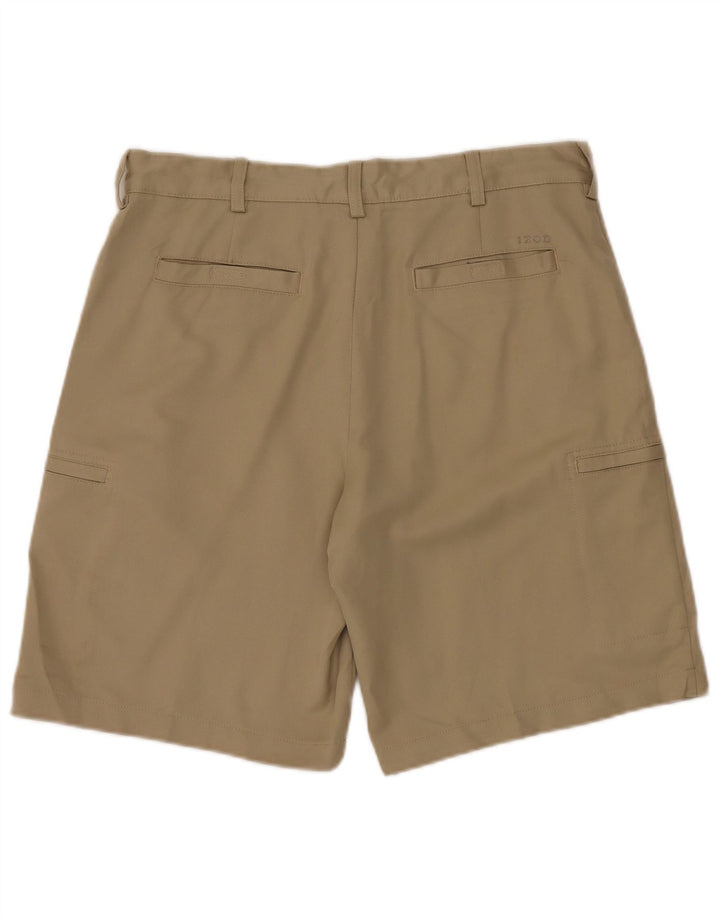 Izod Мужские шорты карго классического кроя W34, большие, цвета хаки, полиэстер