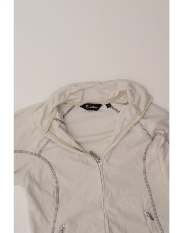 BERGHAUS Womens Fleece Jacket UK 12 Medium White Polyester Vintage Berghaus and Second-Hand Berghaus from Messina Hembry 
