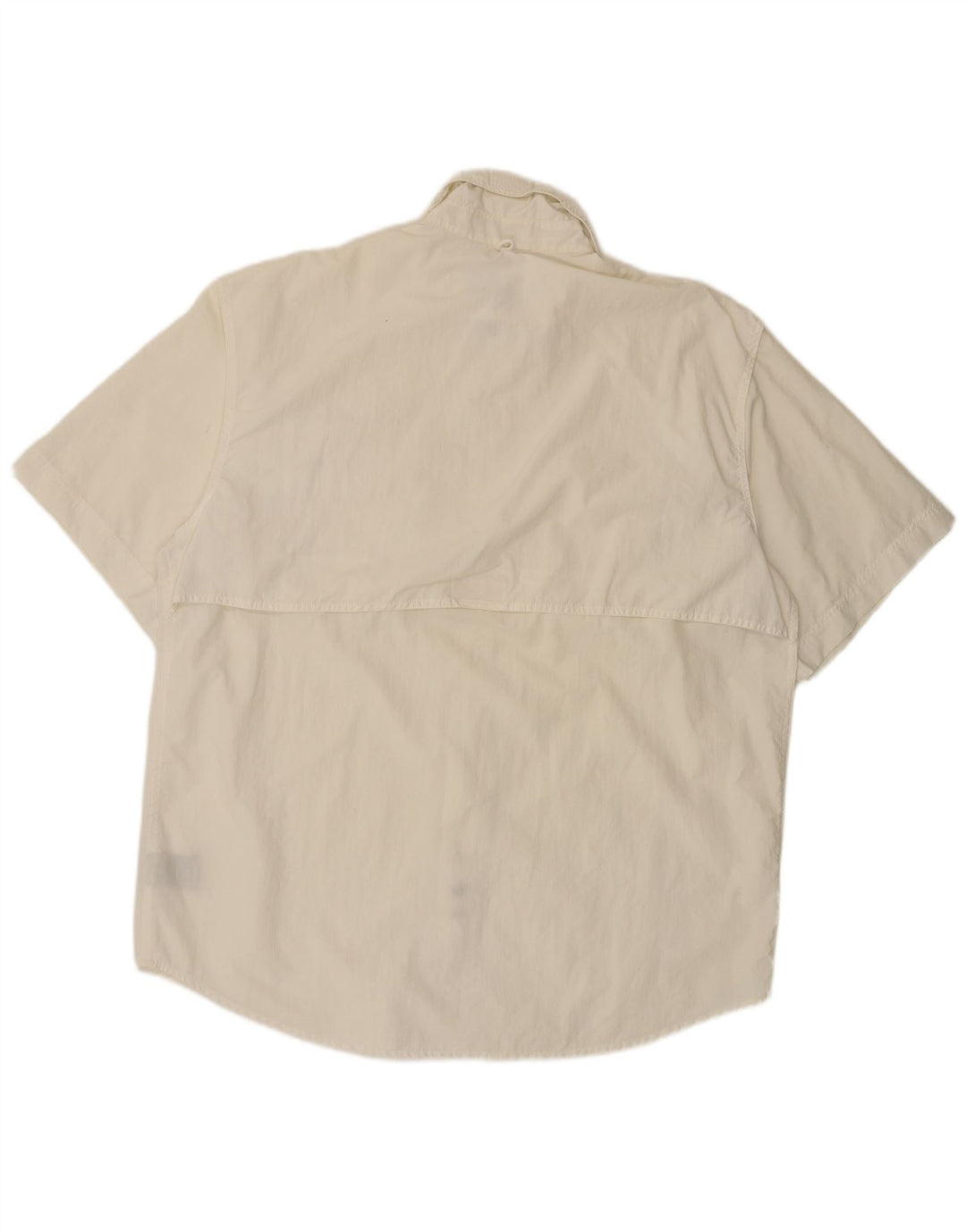 VINTAGE Mens Short Sleeve Shirt XL White Nylon