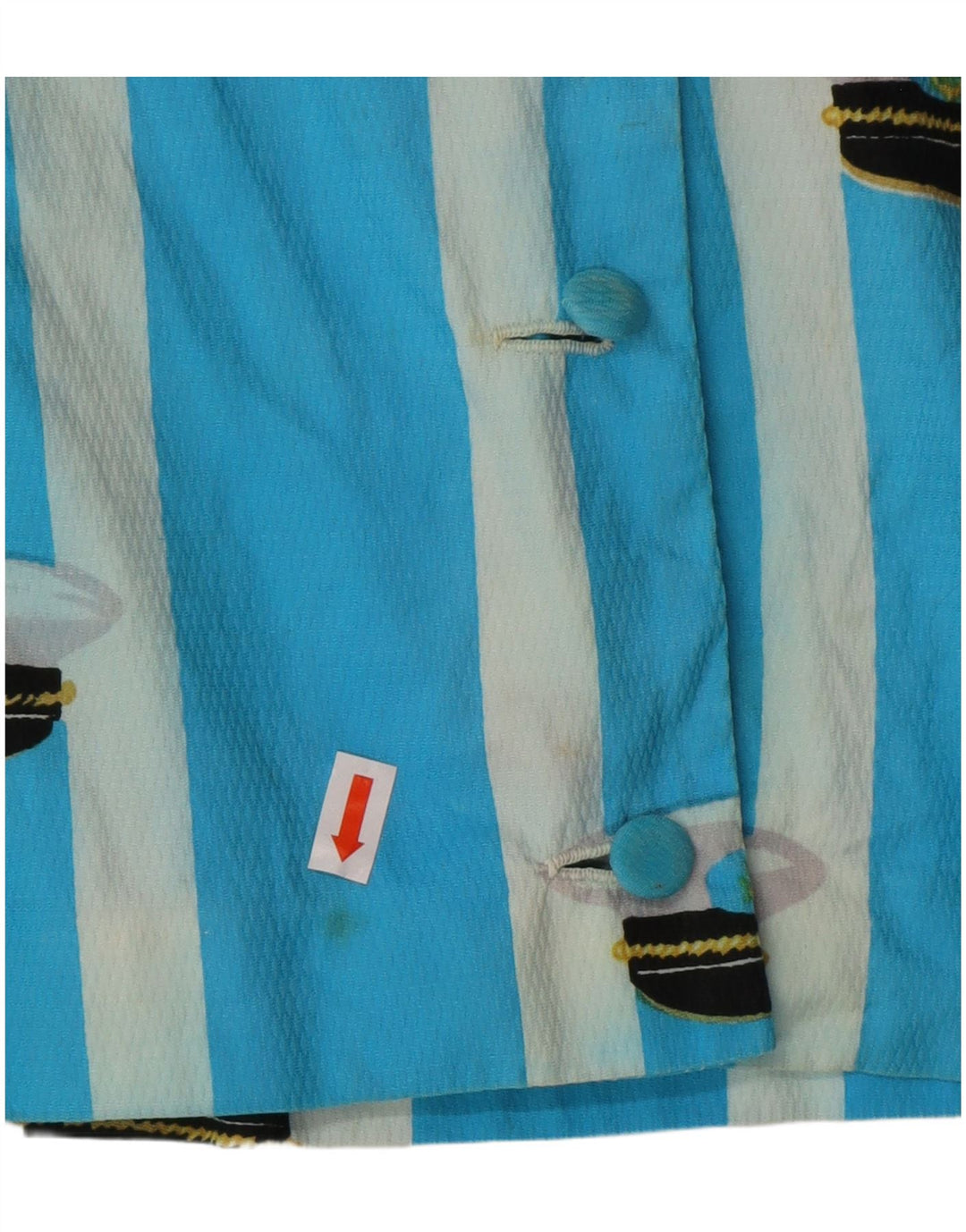 Женская блузка-рубашка без рукавов VINTAGE UK 16, большая синяя полоска