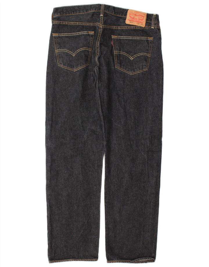 Мужские прямые джинсы Levi's 501 W36 L32 серые, хлопок