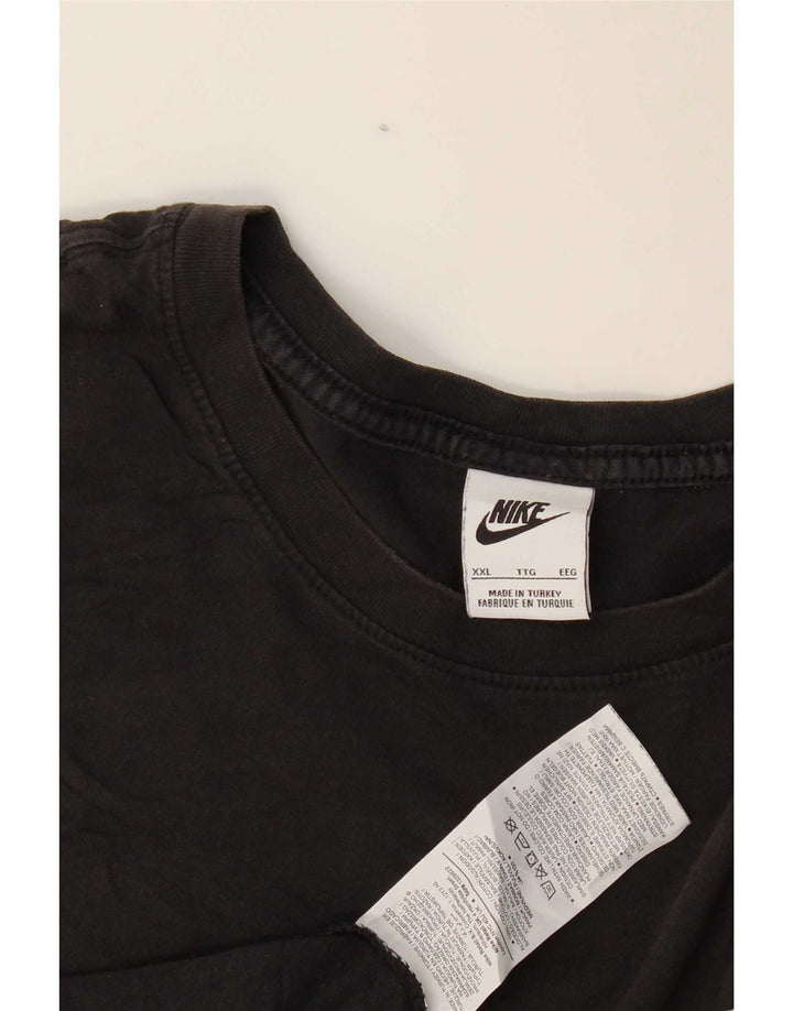 Мужская футболка с рисунком Nike Top 2XL, черный хлопок