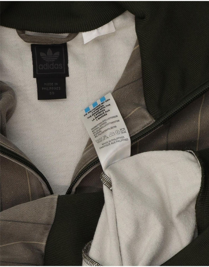 Мужской спортивный костюм Adidas IT 50, средний серый хлопок в тонкую полоску