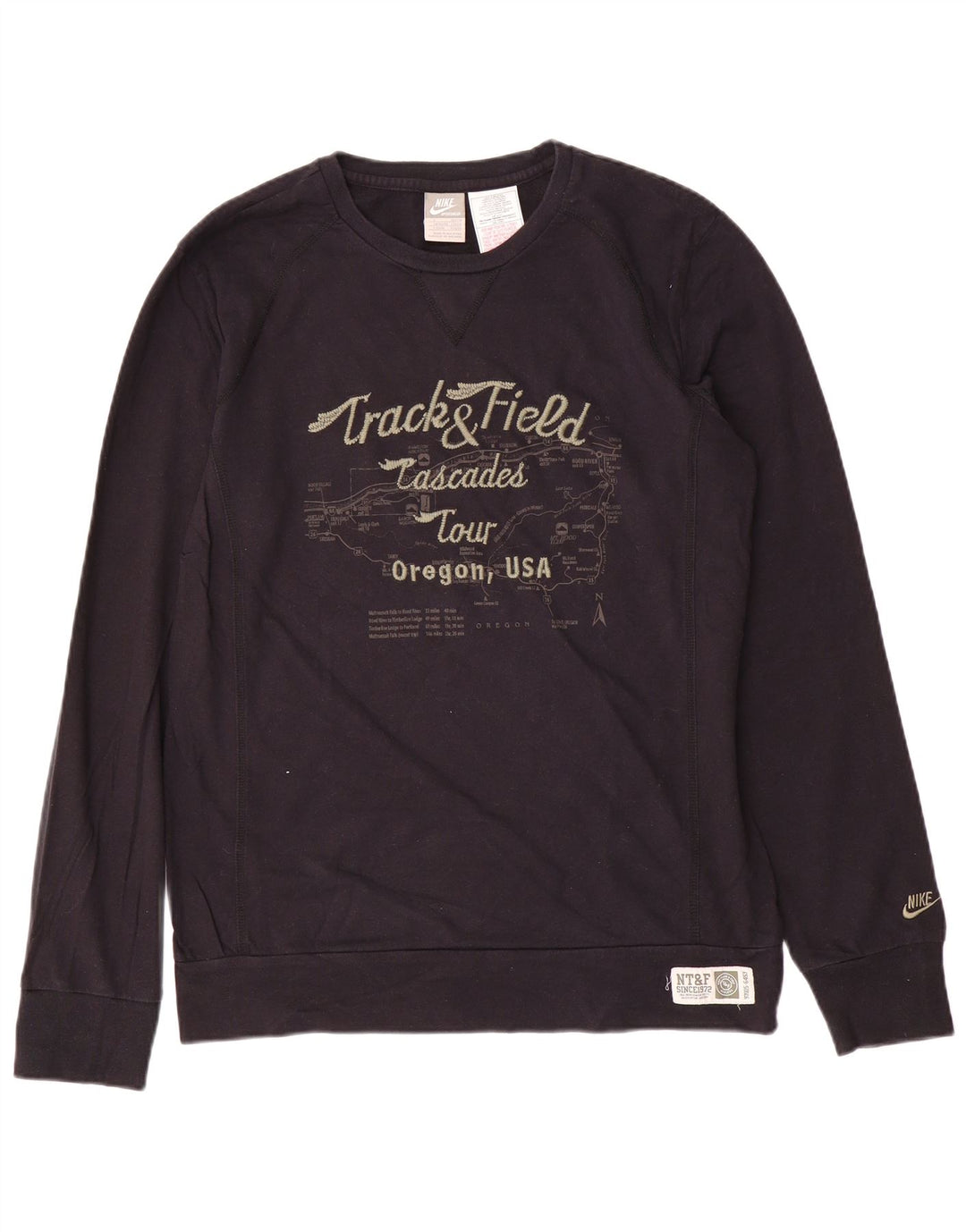 Мужской свитер NIKE с рисунком, Великобритания, размер 42/44, большой, черный, хлопок