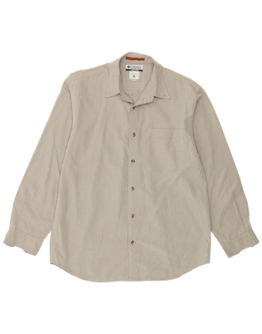 Мужская рубашка Columbia среднего серого цвета в клетку из модала