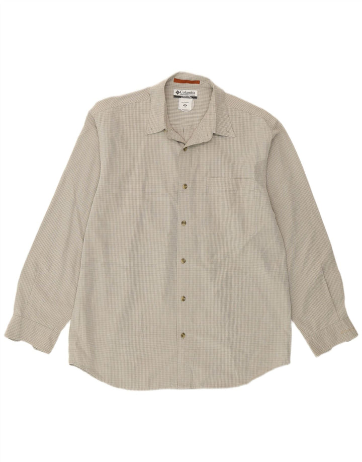 Мужская рубашка Columbia среднего серого цвета в клетку из модала