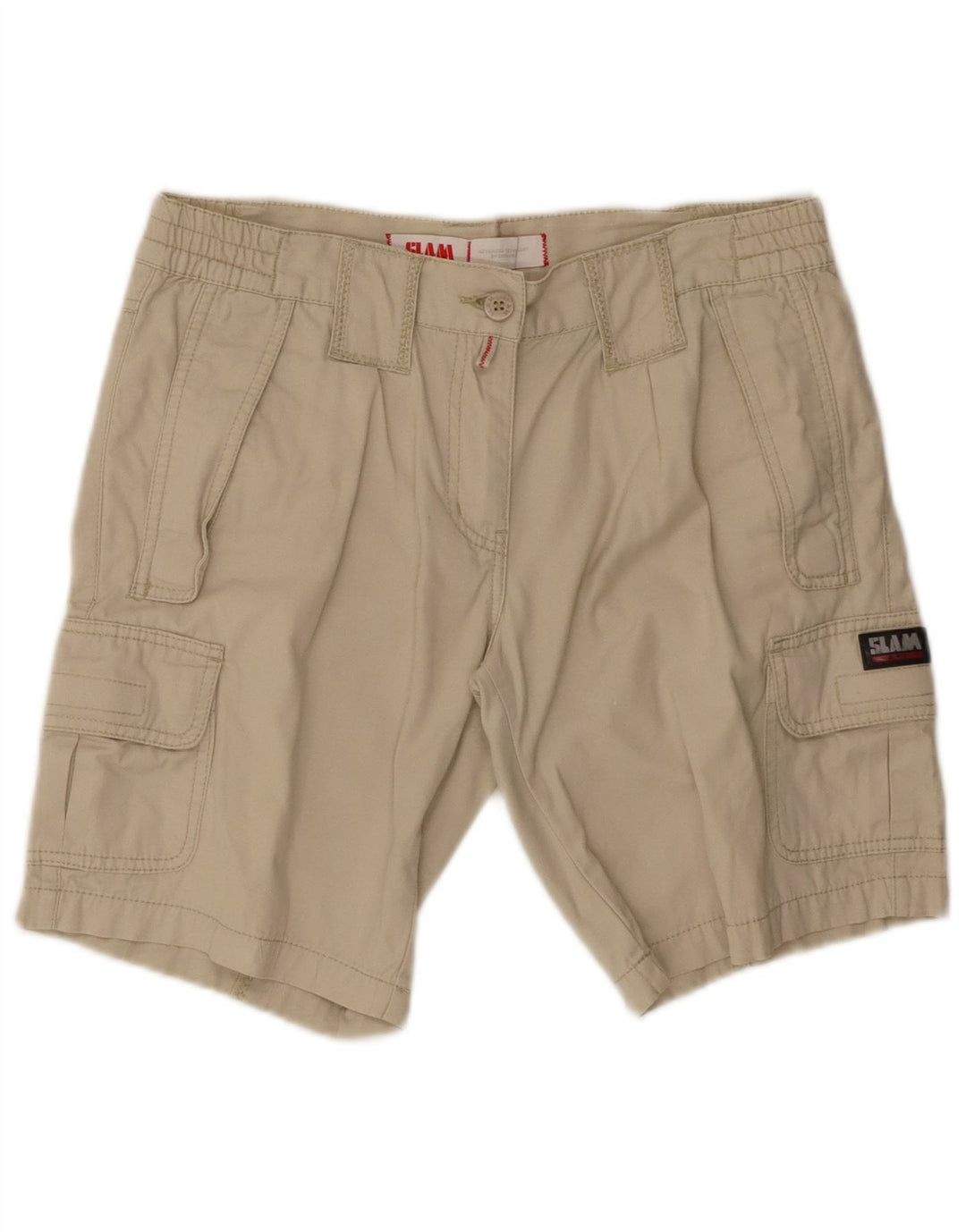 SLAM Womens Cargo Shorts IT 44 Medium W30  Beige Cotton